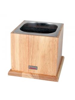 อ่างเคาะกากกาแฟ +กล่องไม้ตั้งอ่างเคาะกาก สูง 16.8 (ตัวใหญ่)