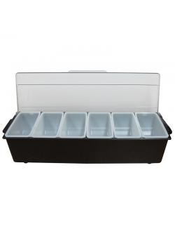 6 Compartment Cutlery Box-Ice Cooled Condiment Holder