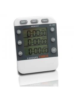 นาฬิกาจับเวลา ชงกาแฟ 3 ช่อง มี 3 กลุ่มเวลาให้เลือกใช้งาน หน้าจอใหญ่