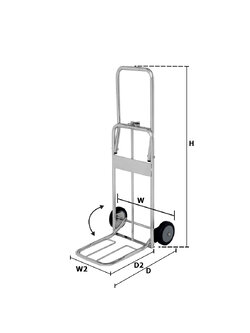 Two-Wheel Hand Truck - Foldable Chrome - Plated Hand Truck 100 kg VB01-032