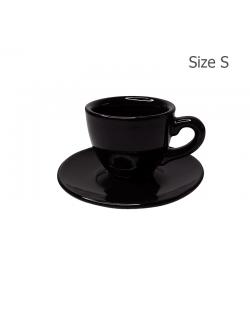 ถ้วยเอสเปรสโซ่ 70 CC. (Size S)ถ้วยกาแฟลาย Glossy Black