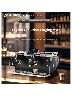 LADETINA MYTH AT2-2 | Dual Group Espresso Machine with Pre-Infusion | Dual Boiler | Touchscreen Control