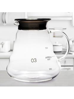 โถแก้ว ดริปกาแฟ 800 ml. สำหรับรองน้ำกาแฟหยด