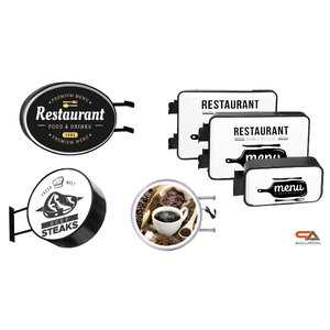 ตู้ไฟ ป้ายไฟ LED ติดผนัง 2 หน้า