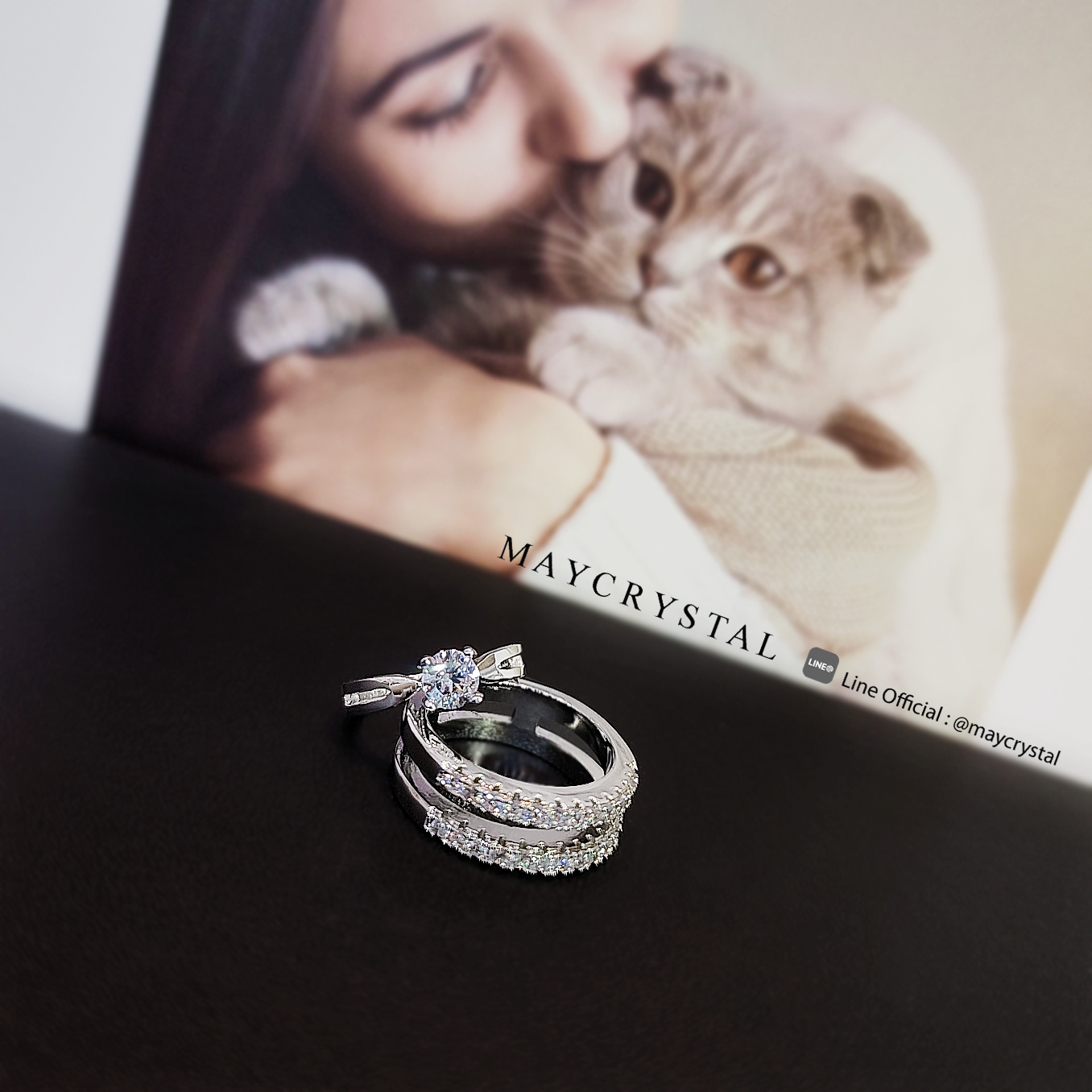 แหวนคริสตัลแบรนด์ จากประเทศออสเตรีย (Embellished with Crystals from Austria)