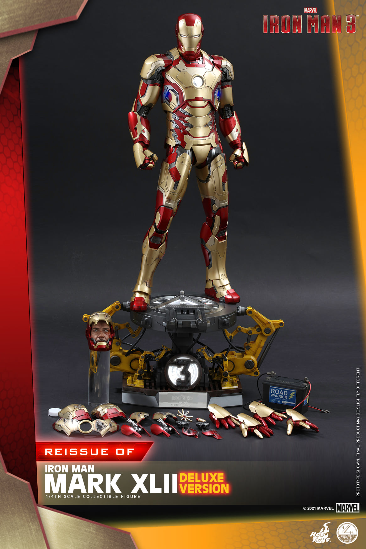 Hot Toys QS008 1/4 Iron Man 3 - Mark XLII (Deluxe Version) [Reissue]