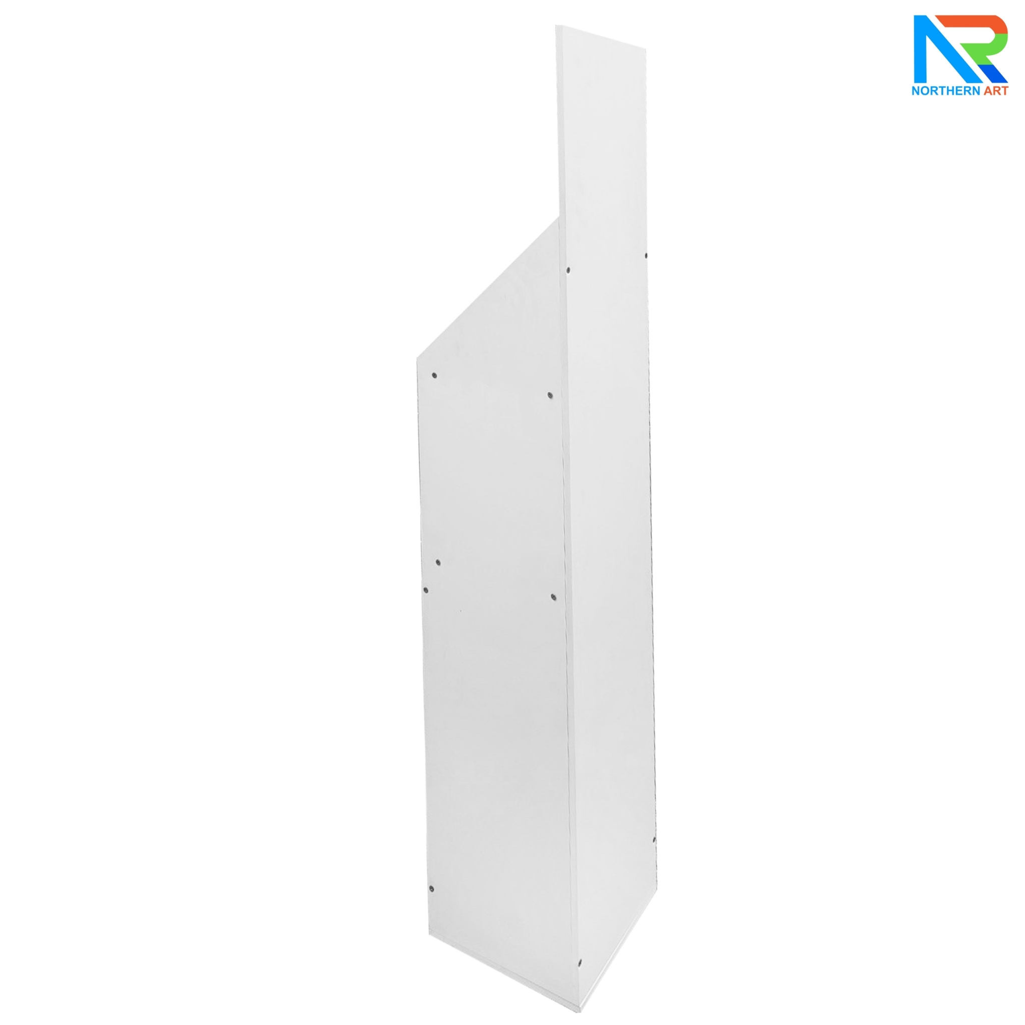 ชั้นวางสินค้าพลาสวูด 2 ชั้น ขนาด (W)24 x (D)24 x (H)130 ซม. พร้อมงานพิมพ์ พลาสวูดหนา 8 มม.