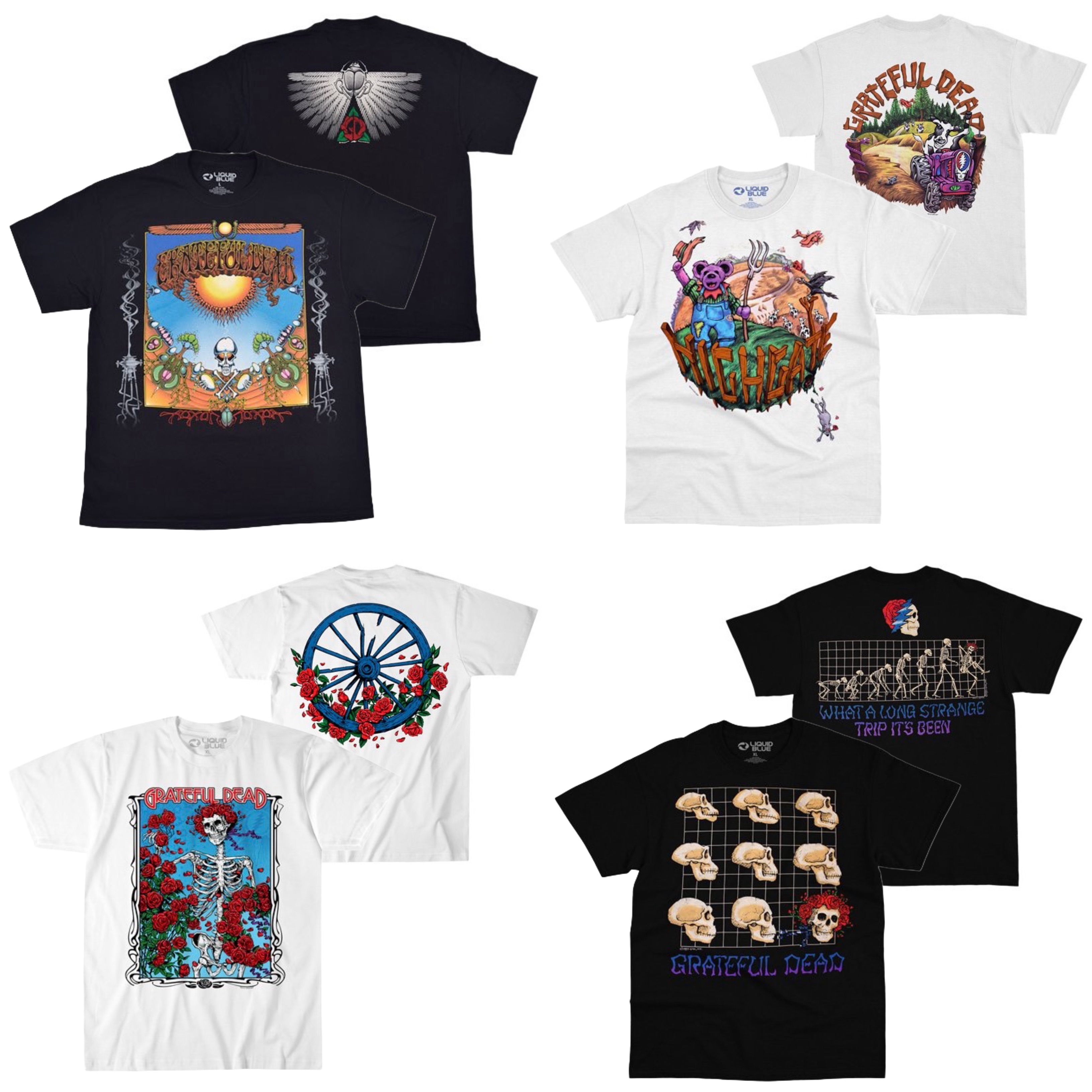 🇺🇸[PREORDER] เสื้อวง GRATEFUL DEAD T-SHIRT รวมลายสุดฮิต ลิขสิทธิ์แท้ LIQUID BLUE จาก USA