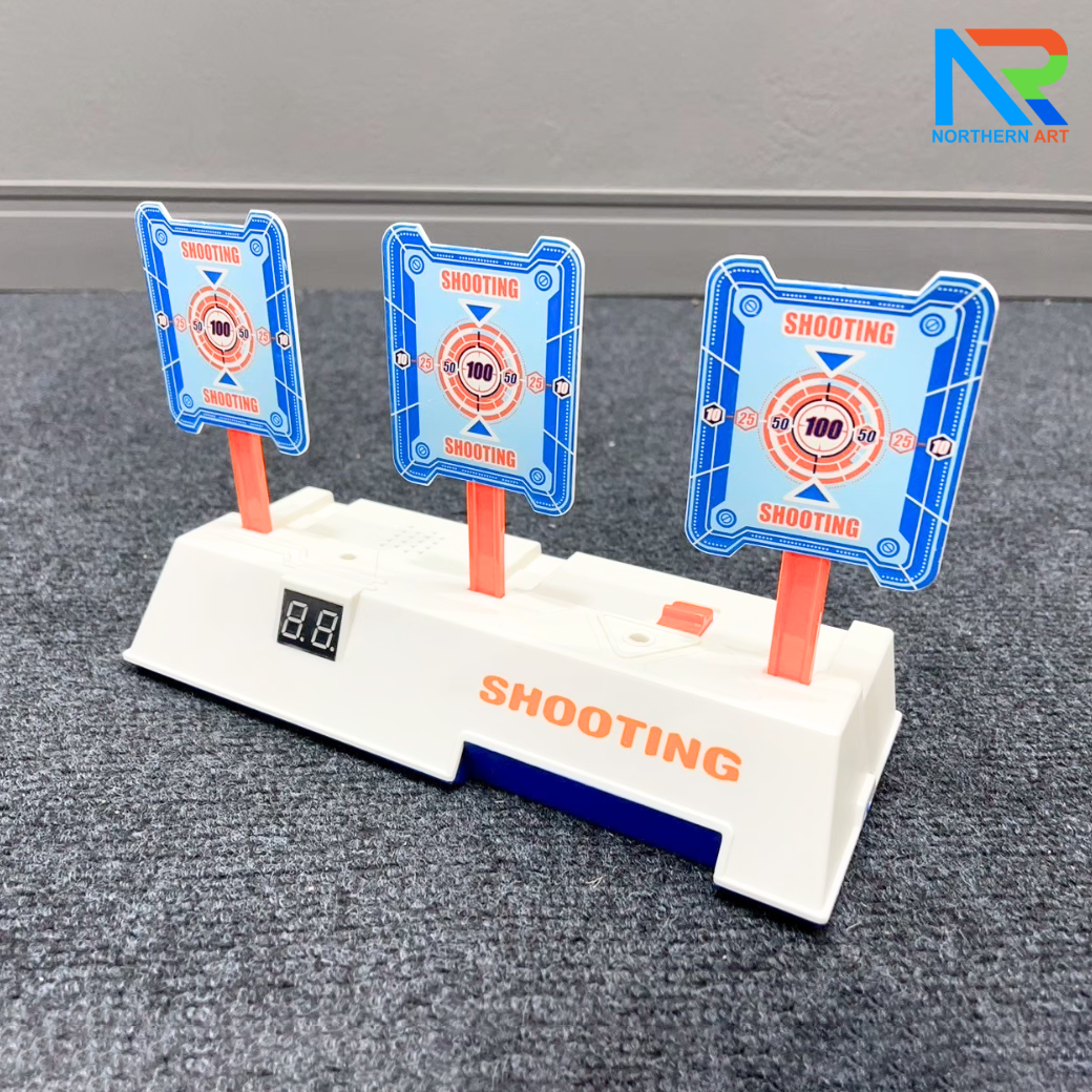 เกมส์ยิงเป้าตั้งโต๊ะ ขนาด (W)40 x (D)40 x (H)90 cm. พร้อมเป้านิ่ง 3 แผ่น 3 ชุด และปืนกระสุนโฟม 1 กระบอก