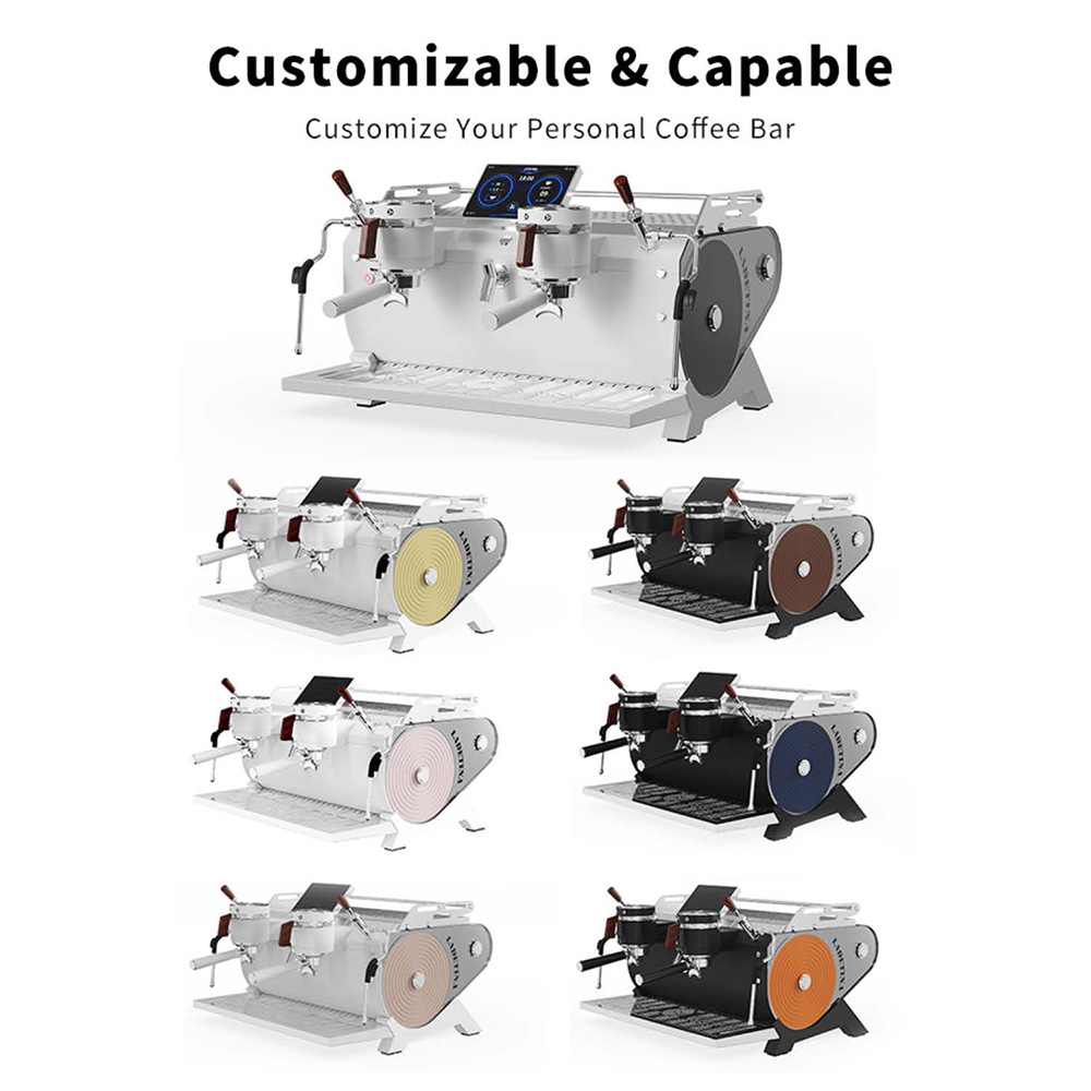 LADETINA MYTH AT2-2 | Dual Group Espresso Machine with Pre-Infusion | Dual Boiler | Touchscreen Control