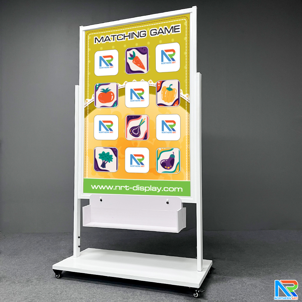 เกมส์เปิดป้ายจับคู่ 12 ช่อง Matching game ขนาด (W)94 x (D)45 x (H)170 cm.พร้อมล้อเลื่อน เคลื่อนย้ายสะดวก