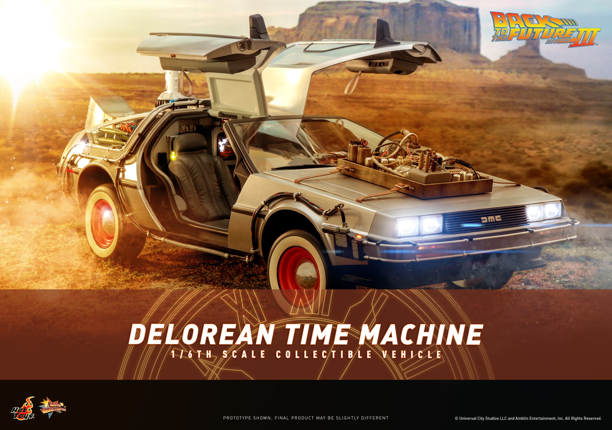 Hot Toys MMS738 1/6 Back to the Future III - DeLorean Time Machine