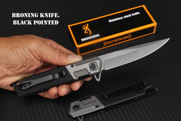 มีดพับ BROWNING BLACK POINTED ใบมีด 5Cr15mov ด้ามจับ G10