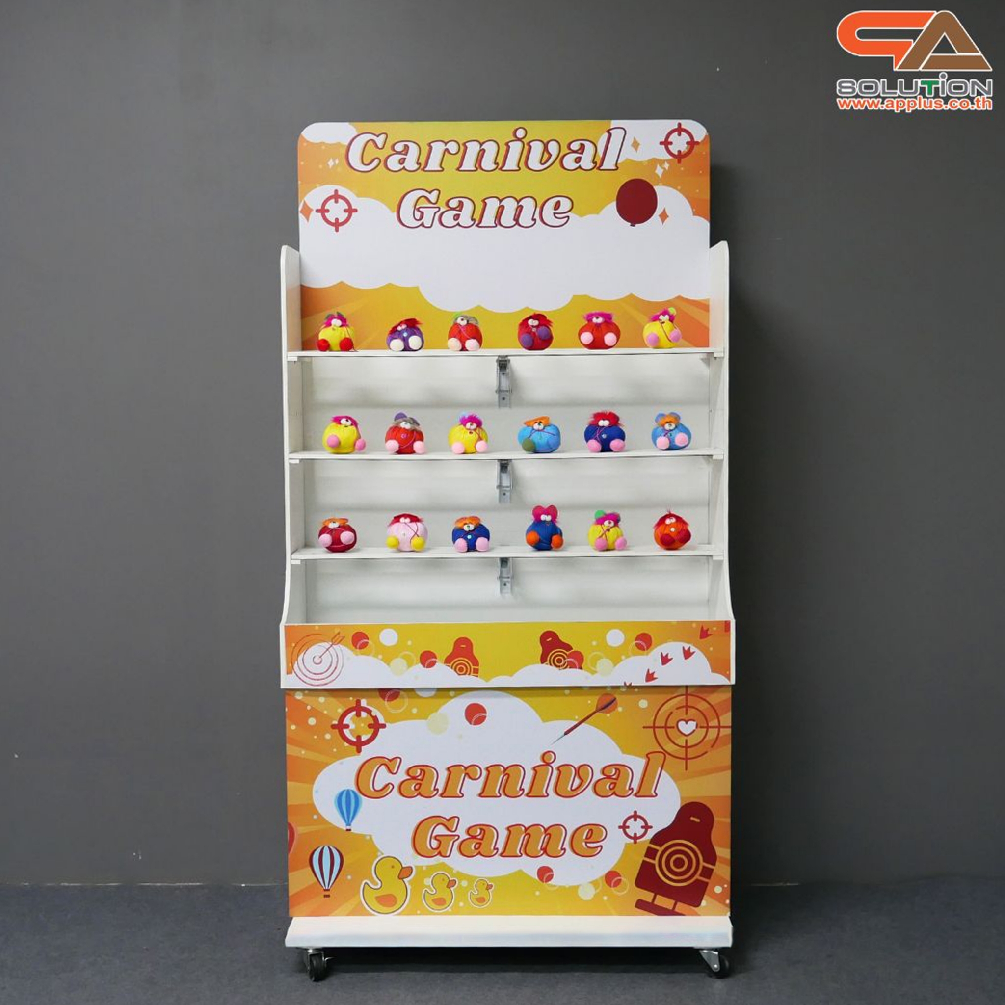 เกมส์ CARNIVAL GAME ปาตุ๊กตา ขนาดโครง (W) 90 x (L)50 x (H)176 cm. พร้อมตุ๊กตา 18 ตัว และบอลโฟม 12 ลูก