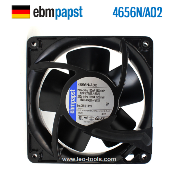 Ebmpapst 4656N/A02 12038 230V 19/18W พัดลม AC โลหะทั้งหมด