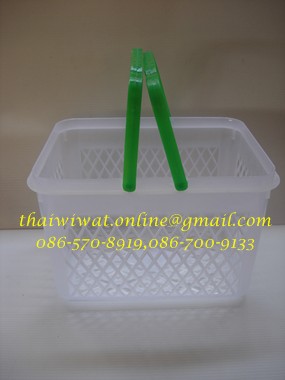 P00085 ตระกร้าสบู่ใหญ่ หูหิ้ว ใส เกรดเอ (ราคาต่อโหล)