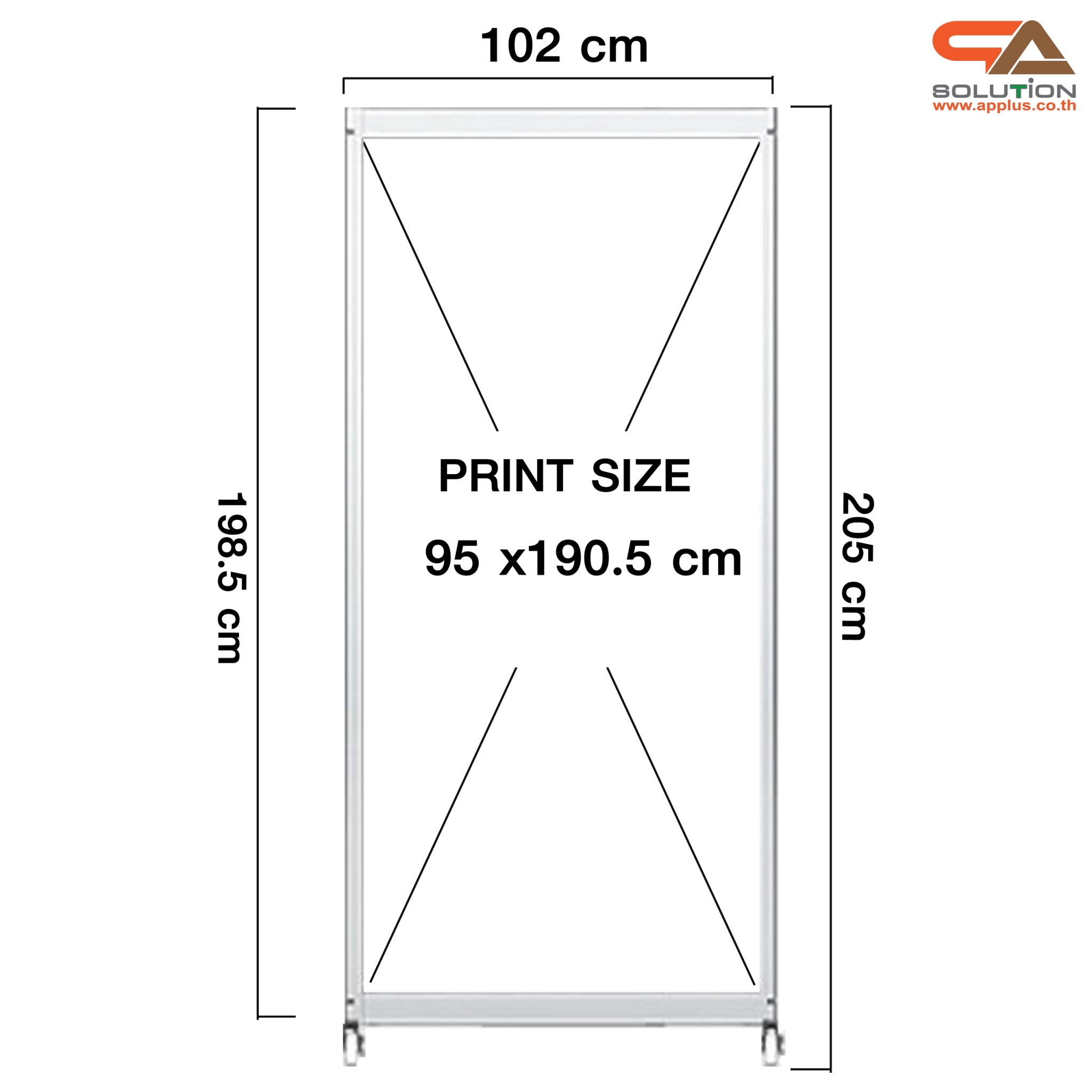 เช่าบอร์ดนิทรรศการ แบบ2บานต่อเนื่อง พร้อมล้อ ขนาด 100x200 ซม. พับเก็บได้ เคลื่อนย้ายสะดวก พร้อมบริการติดตั้งและรื้อถอน