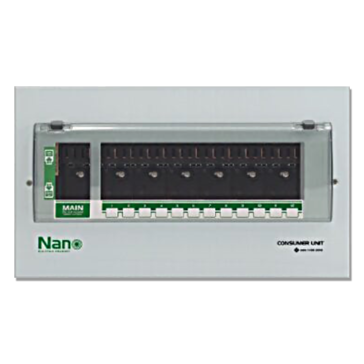 NANO ตู้คอนซูมเมอร์ยูนิต (ปลั๊กออน) เมน+ลูกย่อย 12 ช่อง (ตู้เปล่า)