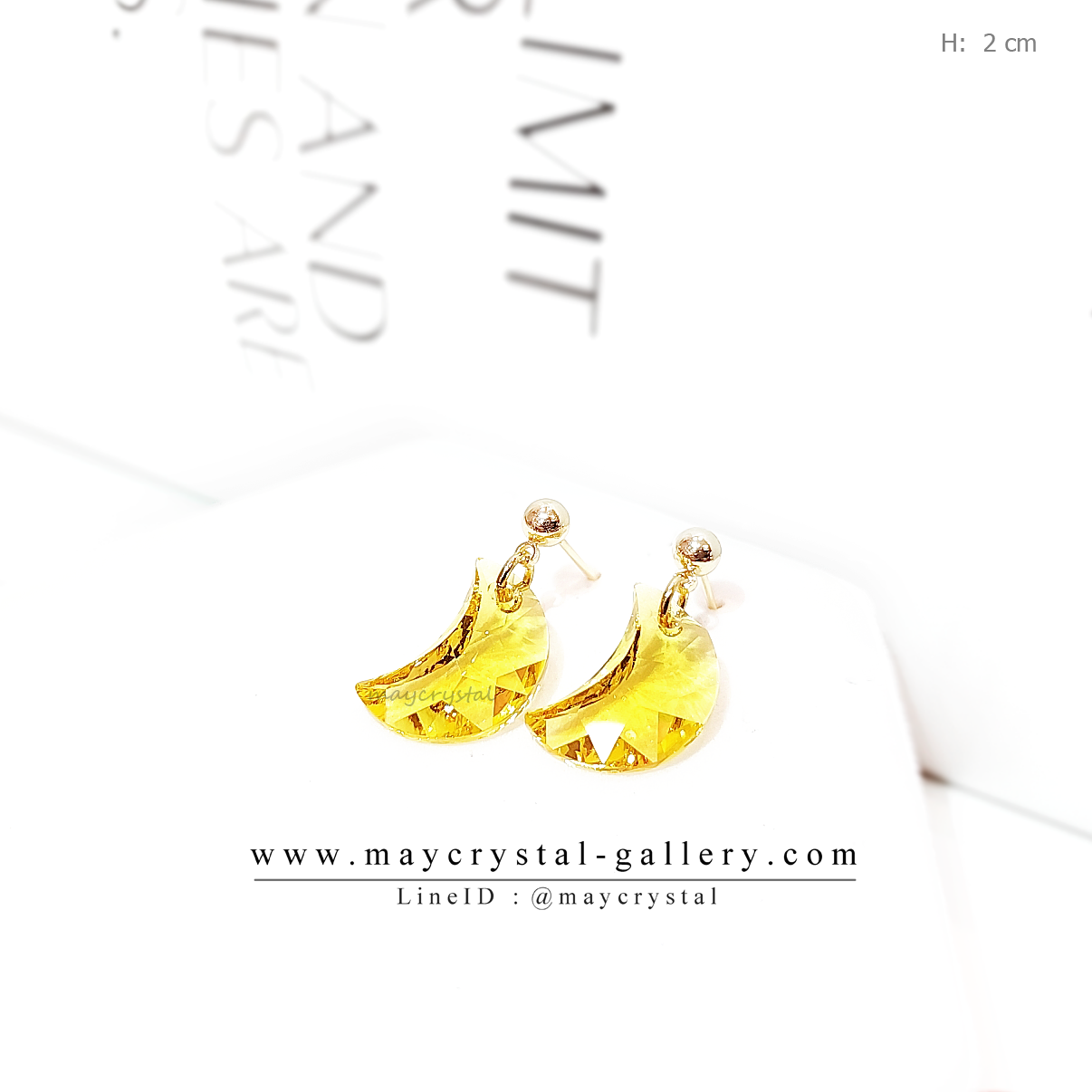ต่างหูคริสตัลแบรนด์แท้ จากประเทศออสเตรีย (Embellished with Crystals from Austria)