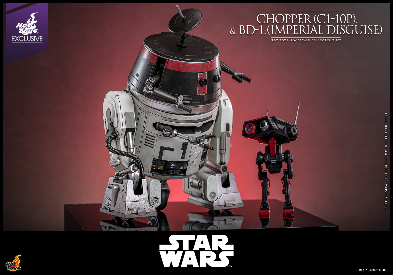 Hot Toys TMS152 Star Wars - Chopper (C1-10P) & BD-1 (Imperial Disguise) [Hot Toys Exclusive]