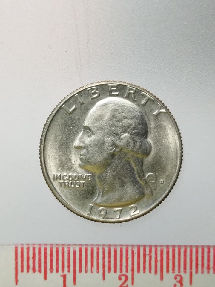 C734 เหรียญ QUARTER DOLLAR 1972