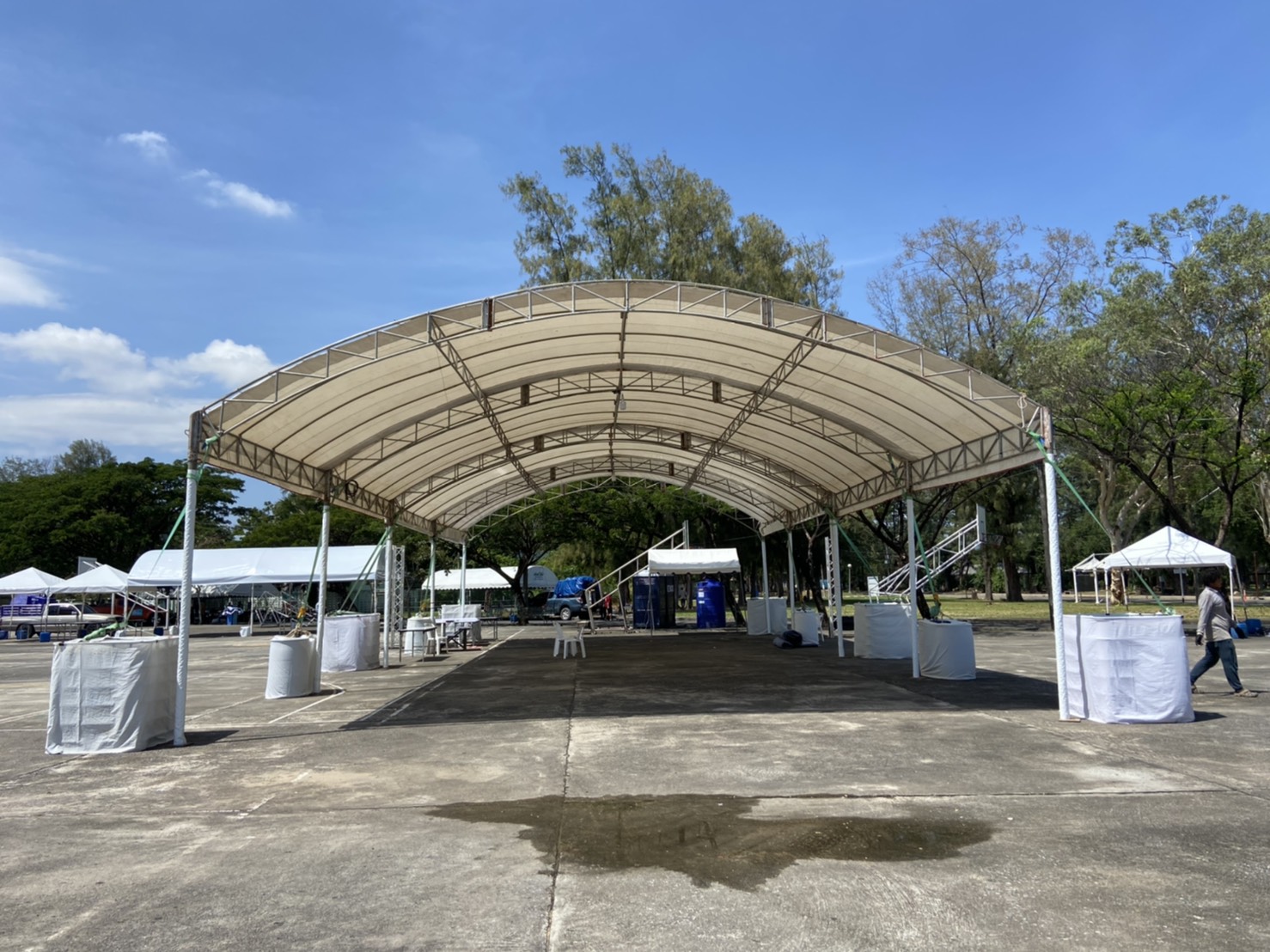 เต็นท์โดม 10 เมตร ความยาวเพิ่ม/ลดขนาดตามความต้องการ