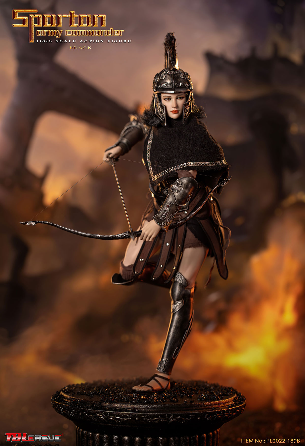 TBLeague PL2022-189B 1/6 Spartan Army Commander Black