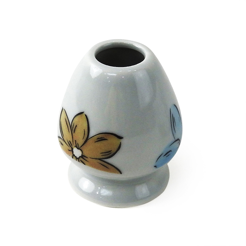 Japanese green tea (matcha) making set, mixing bowl with pouring spout, WHITE