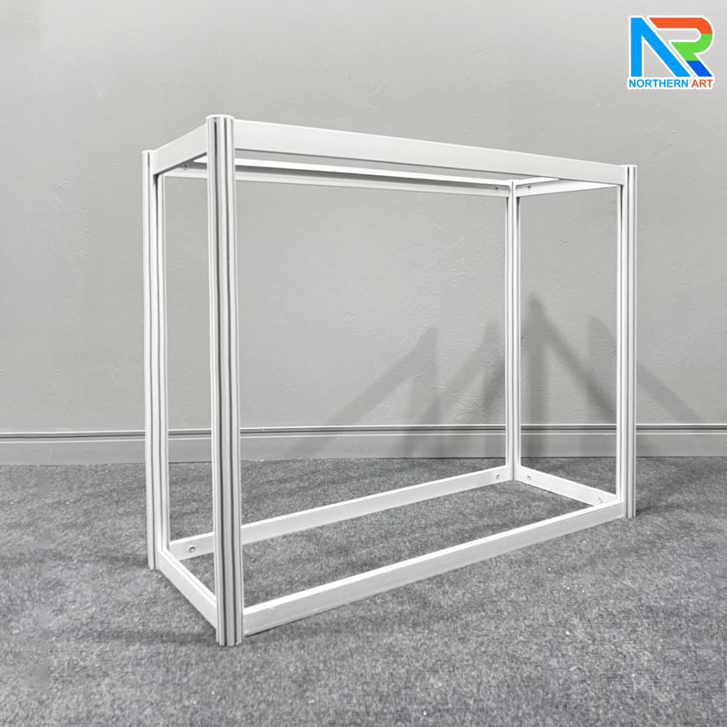 เช่าเคาน์เตอร์อะลูมิเนียม ขนาด (W)103 x (L)40 x (H)80 cm. ถอดประกอบได้