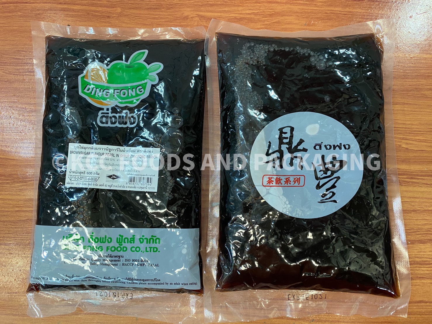 บุกไข่มุก กลิ่น บราวน์ซูการ์ในน้ำเชื่อม ตรา ติ่งฟง ขนาด 600กรัม