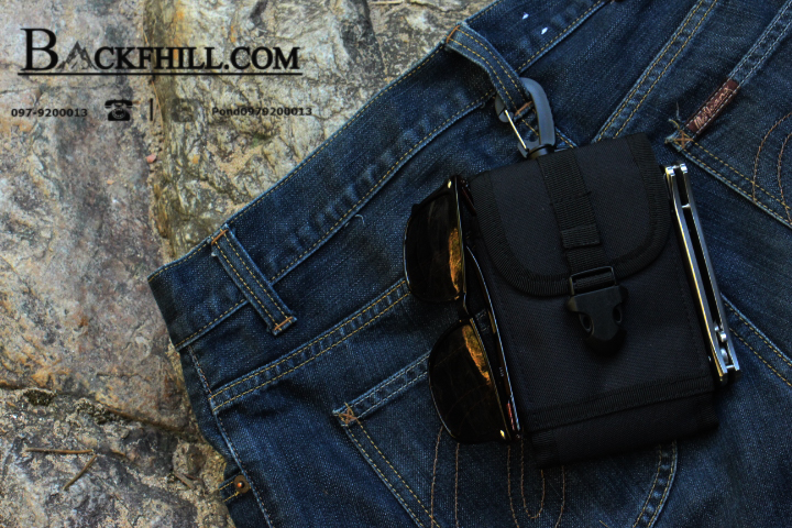 กระเป๋าติดเอวเล็กใส่มือถือสีดำ กระเป๋าคาดเอว กระเป๋าคาดเอวทหาร กระเป๋าคาดเอวช่างกล้อง กระเป๋าทหาร กระเป๋าbiker