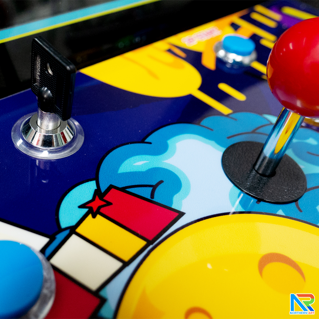 เช่าตู้เกมส์กดตั้งพื้น พร้อมเกมส์นับ 1,000+ มีลำโพงและเพลงในตัว เล่นพร้อมกันได้ 2 คน ขนาด (W)59 x (D)42 x (H)144cm