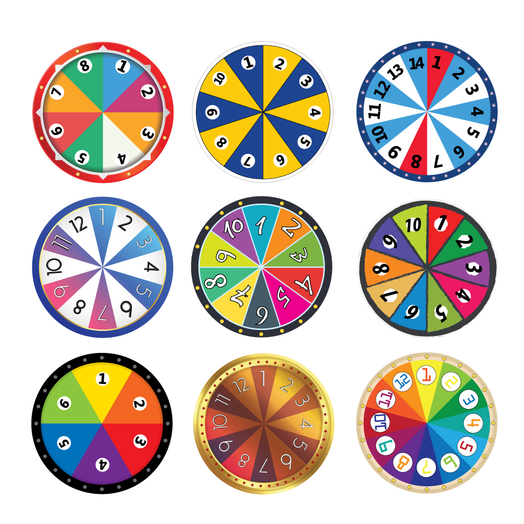 เกมส์วงล้อตั้งโต๊ะ ขนาดวงล้อ 50 ซม. สูง 61.5 ซม. วัสดุพลาสวูดสีขาว หนา 8-15 มม. ถอดประกอบได้