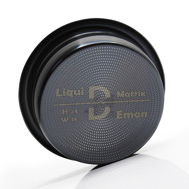 MUVNA Coffee portafilter basket Liquid Matrix 18g Black Titanium