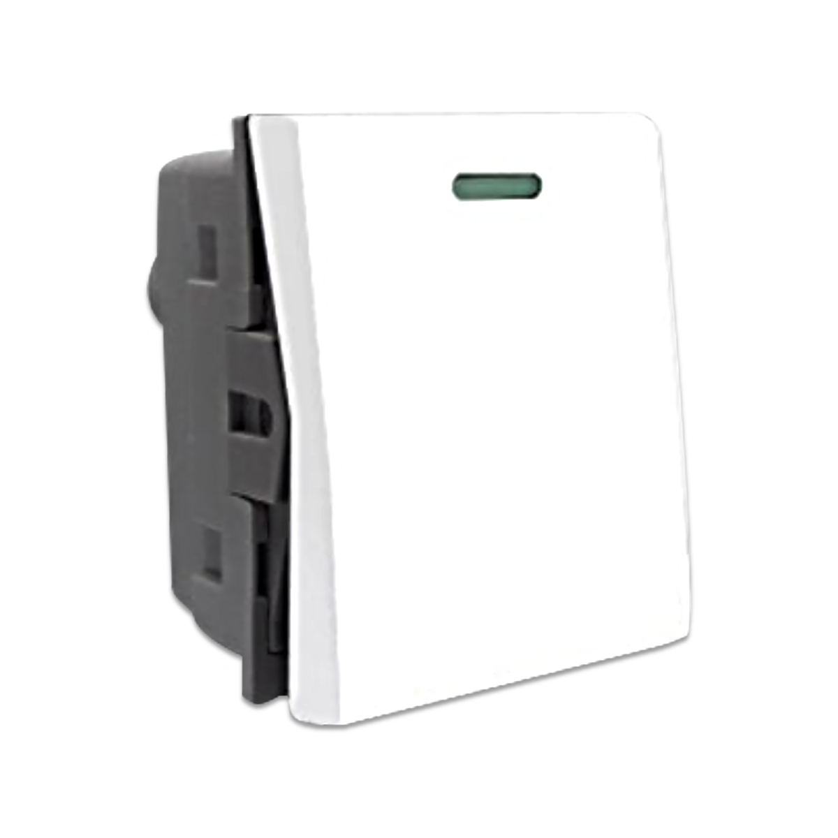 NANO สวิตช์ 1 ทาง 16A 250V ขนาด 1.5 ช่อง Urban series สีขาว รุ่น UR-SW102W (20 ชิ้น/กล่อง)