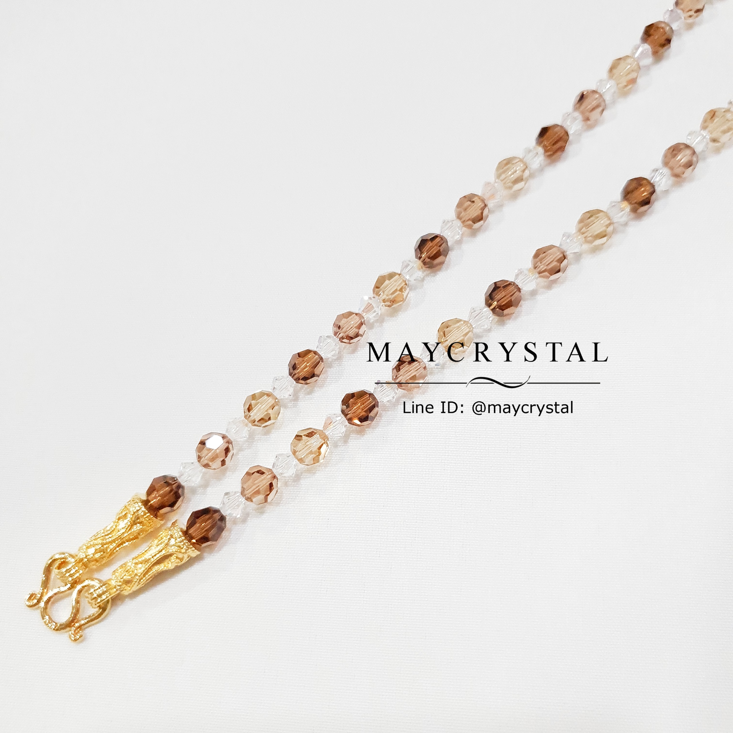 สร้อยคอคล้องพระ คริสตัลแท้จากยุโรป (Embellished with Crystals from Austria)