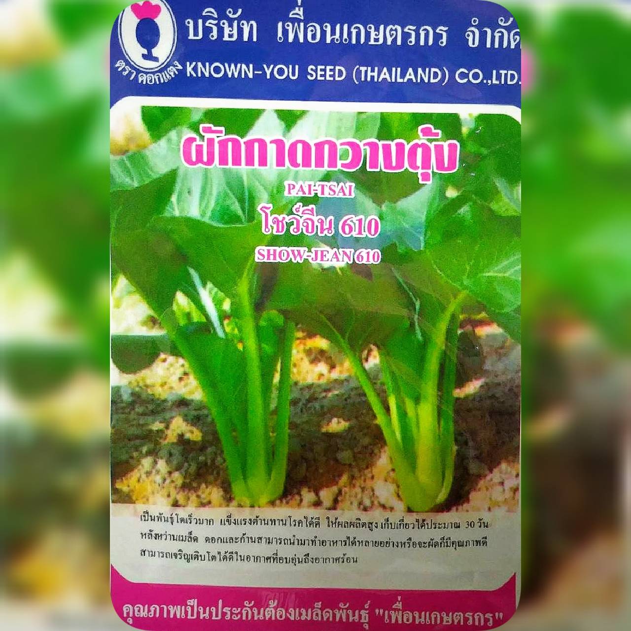 กวางตุ้งโชว์จีน Paitsai Showjean 610 เพื่อนเกษตร