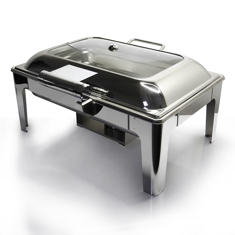 หม้ออุ่นอาหาร 9 ลิตร ทรงเหลี่ยม ฝากระจก