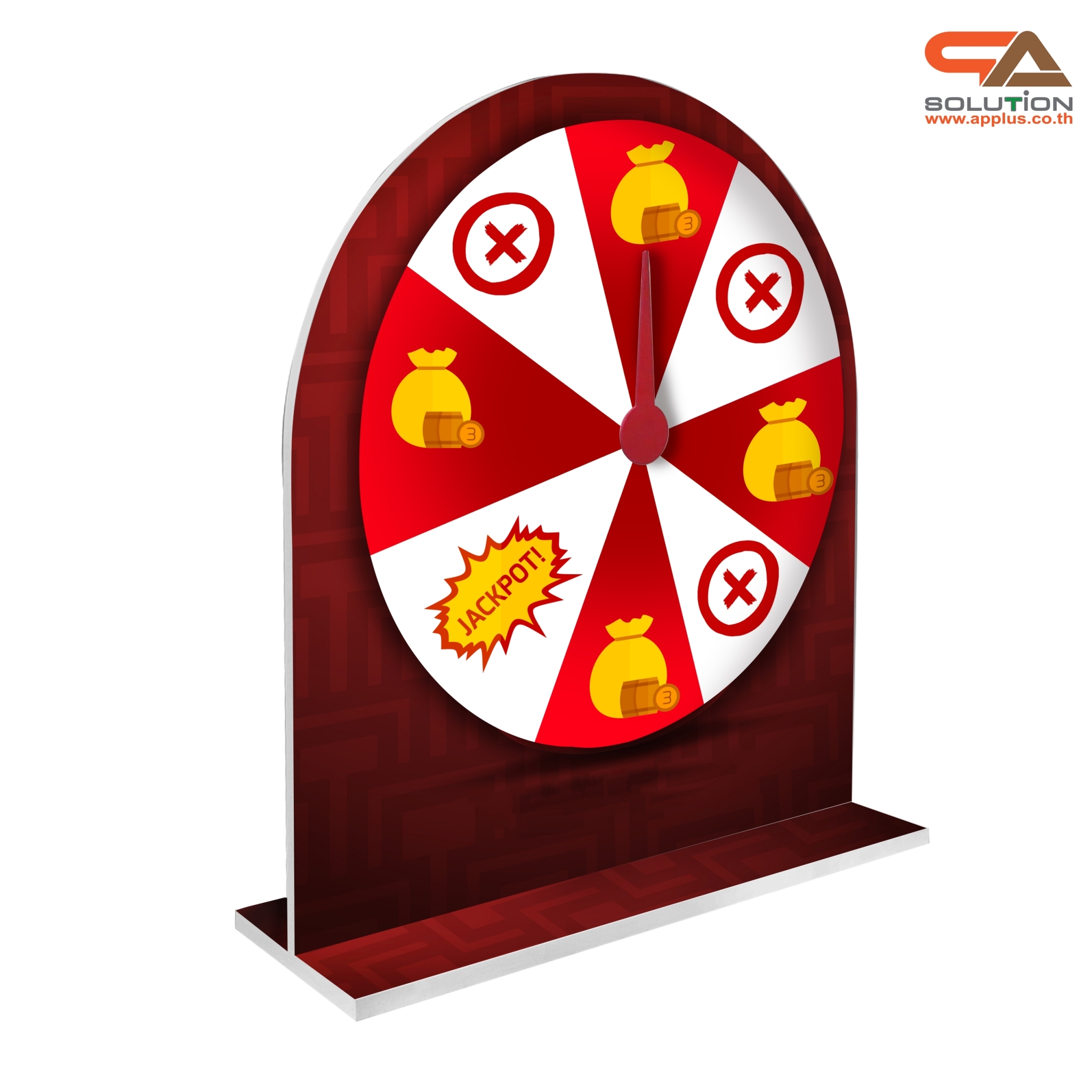 เกมส์วงล้อตั้งโต๊ะ ขนาด (W)58 x (D)20 x (H)65 ซม. วัสดุไม้MDF ปิดผิวเมลามีนสีขาว และ พลาสวูด