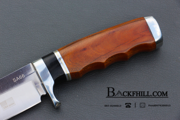 มีดใบตาย COLUMBIA รุ่นSA66 ใบมีดทรงโบวี่ ด้ามจับไม้เนื้อแข็งอย่างดี พร้อมซองไนลอน