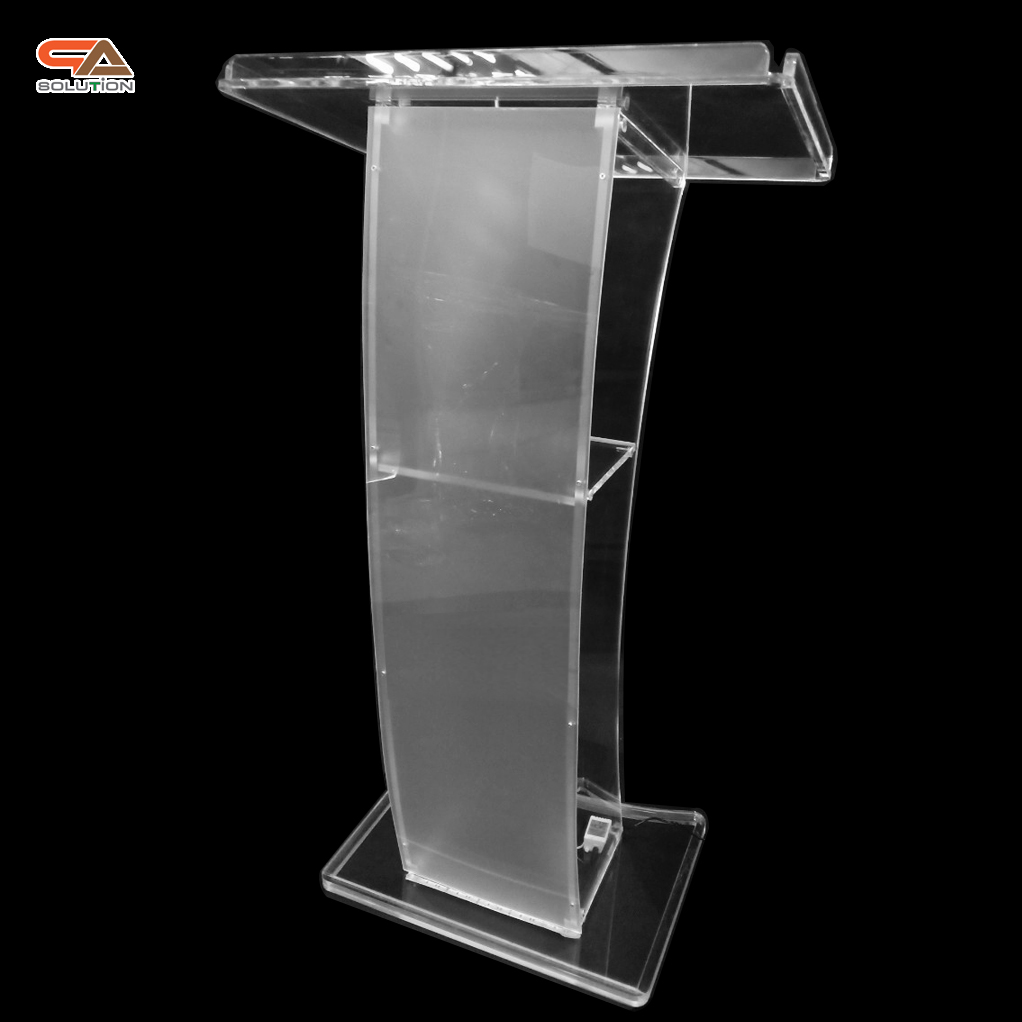 เช่าโพเดียมอะคริลิค LED-02 ขนาด (W) 60 x (L) 40 x (H) 108 cm. เรืองแสงLED เปลี่ยนสีได้ พร้อมรีโมท พร้อมบริการรับ-ส่ง กทมฯและปริมณฑล