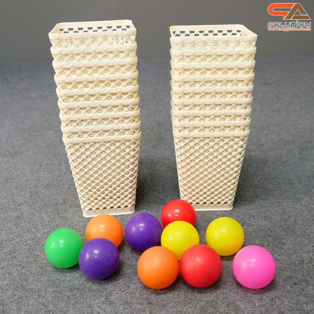 เกมส์ CARNIVAL โยนบอลลงตะกร้า ขนาด (W) 80 x (L)64 x (H)160 cm. ตะกร้า 12 ใบ พร้อมลูกบอล 10 ลูก (คละสี)