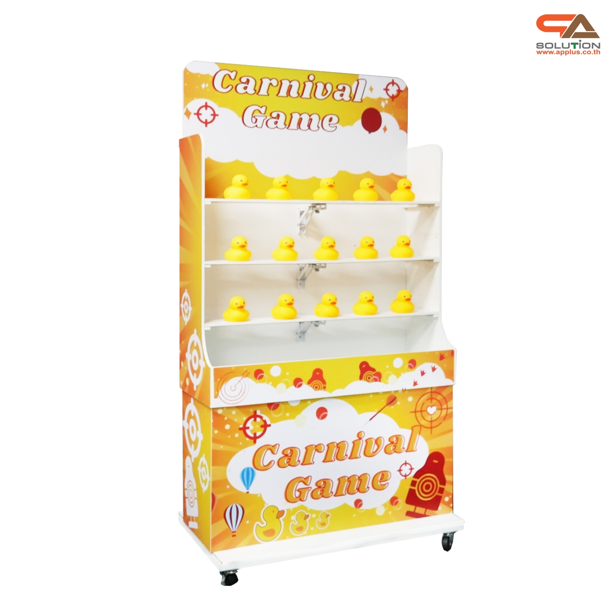 เกมส์ CARNIVAL GAME ปาเป็ด ขนาดโครง (W) 90 x (L)50 x (H)176 cm. พร้อมเป็ดยาง 15 ตัว และบอลโฟม 12 ลูก