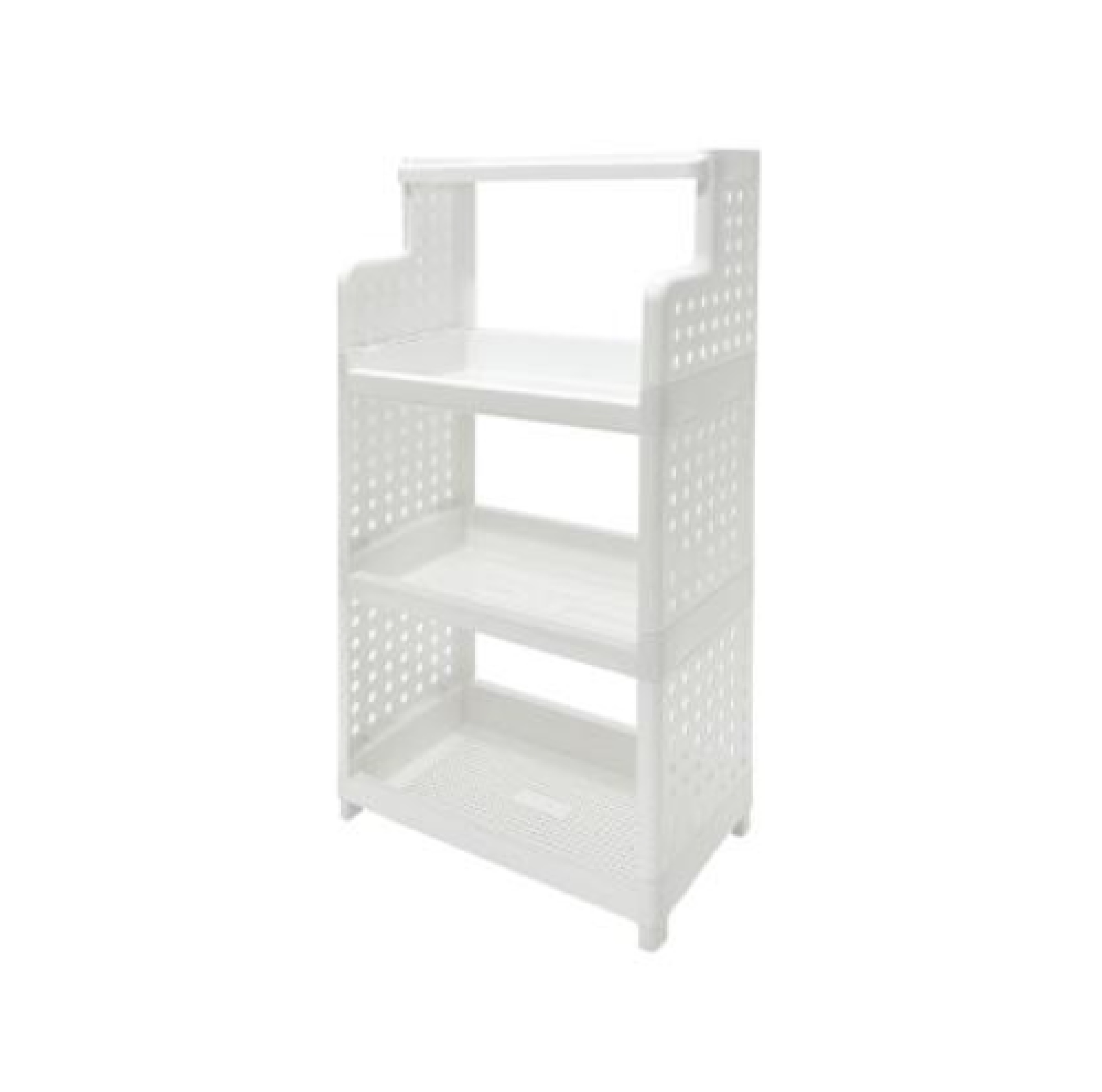 ชั้นวางของพลาสติกอเนกประสงค์ 4 ชั้น Circle KASSA HOME รุ่น API-1063-4 ขนาด 48 x 30 x 95.5 ซม. สีขาว