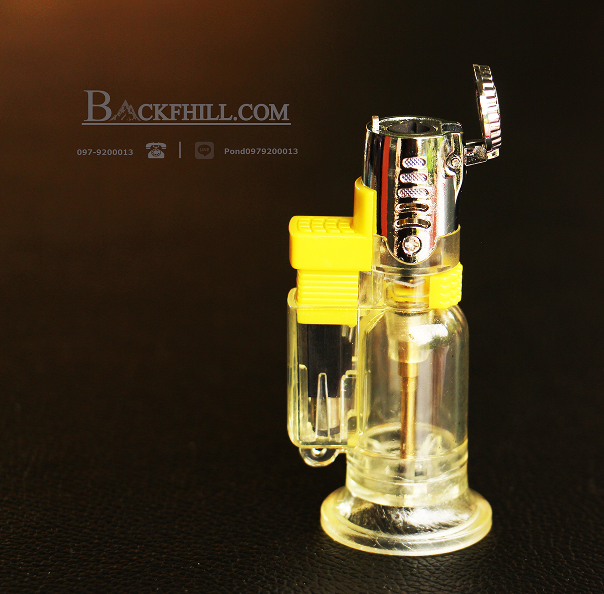 ไฟแช็คแก๊สทรงระฆังไอพ่นเทอร์โบ 1300 องศาเซลเซียส ขนาดพกพา