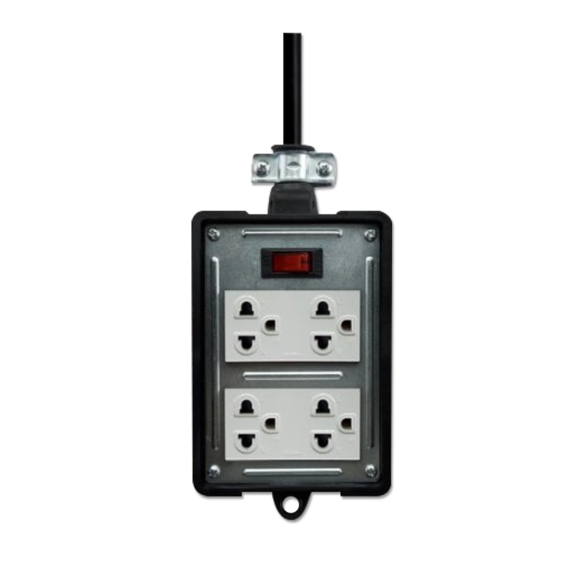 NANO บล็อคยางพร้อมเต้ารับ 4 ช่อง + เมนสวิตช์ 16A (สายยาว 20M) รุ่น RB16HS4-20M (1 ชิ้น/กล่อง)