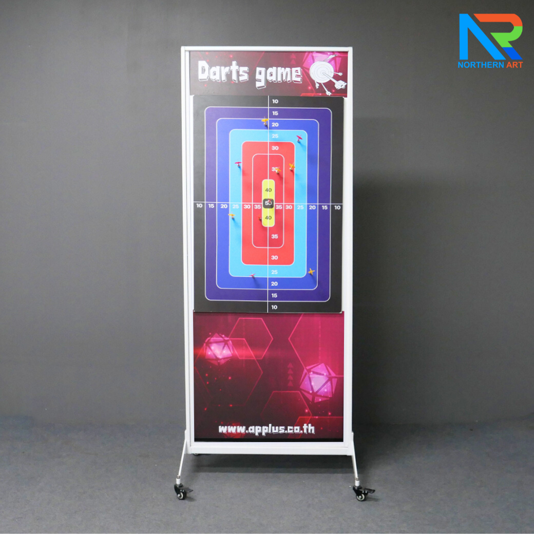 เกมส์ปาเป้าแม่เหล็ก ขนาด (W)71 x (D)51 x (H)183 cm. พร้อมลูกดอกแม่เหล็ก 10 อัน