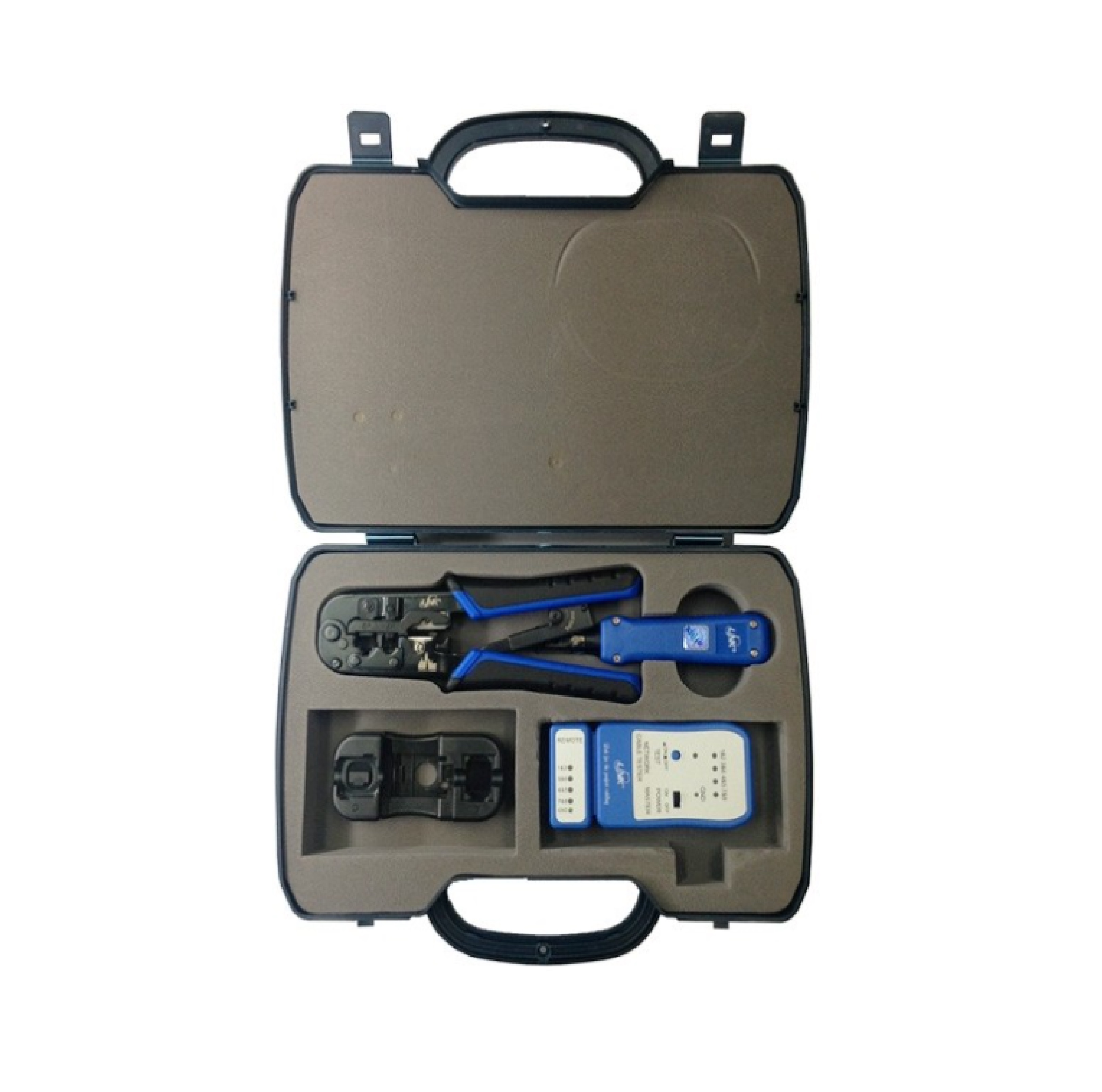 Link กระเป๋าเครื่องมือ Lan ครบชุด รุ่น US-8030 คีมเข้าหัวแลน ตัวเขาสายแลน พร้อมที่เทสสาย