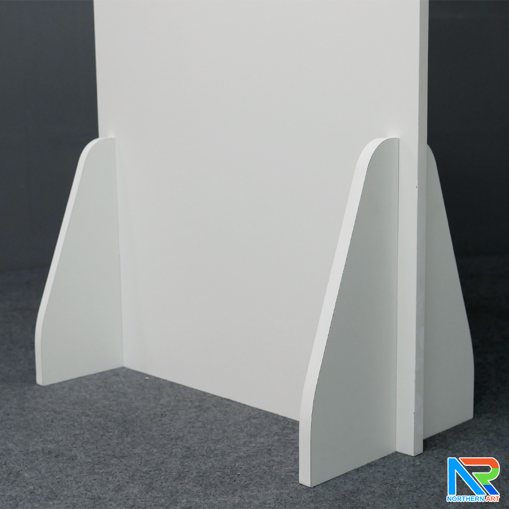 ชั้นวางสแตนดี้ไม้ MDF ปิดผิวเมลามีน แบบพับขั้นวางได้