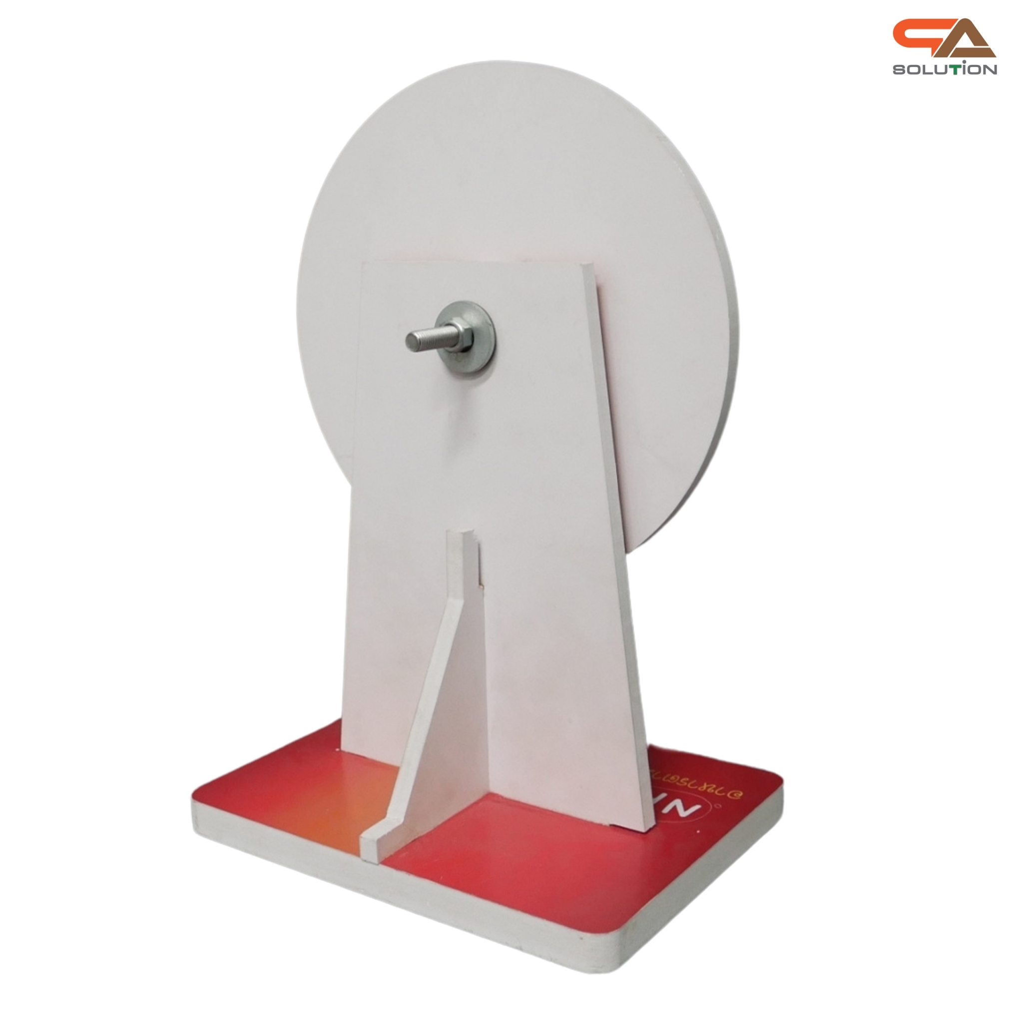 เกมส์วงล้อตั้งโต๊ะ ขนาดวงล้อ 20 ซม. สูง 30 ซม. วัสดุพลาสวูดสีขาว หนา 8-15 มม. ถอดประกอบได้